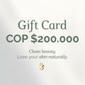 Tarjeta de regalo Organik by Aguadulce $200.000