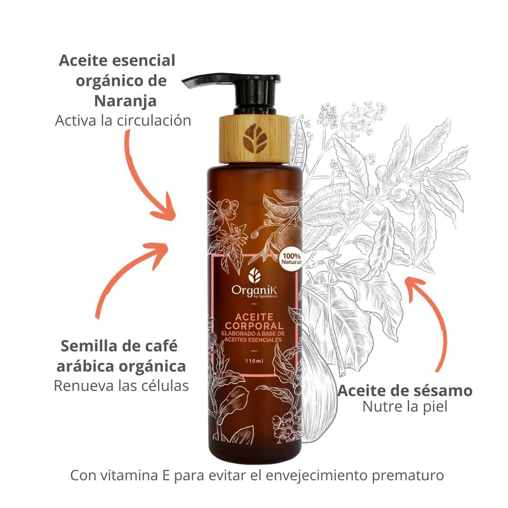 Aceite corporal natural - Humectante para masajes - 110ml