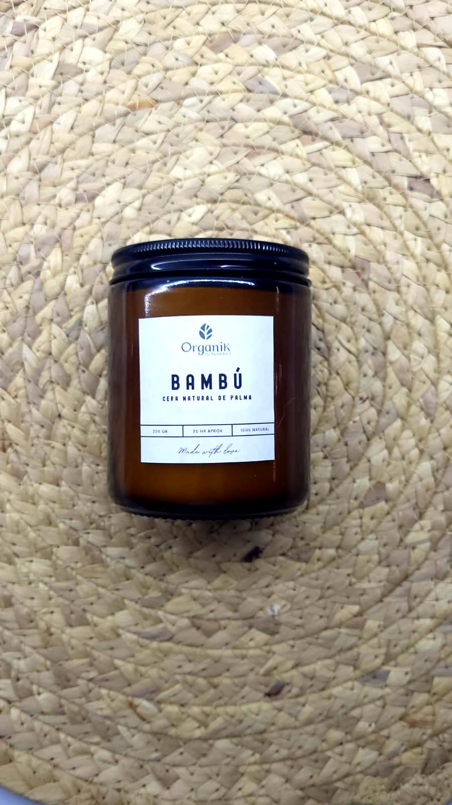 Vela 200g elaborada en cera natural de palma, Organik by Aguadulce