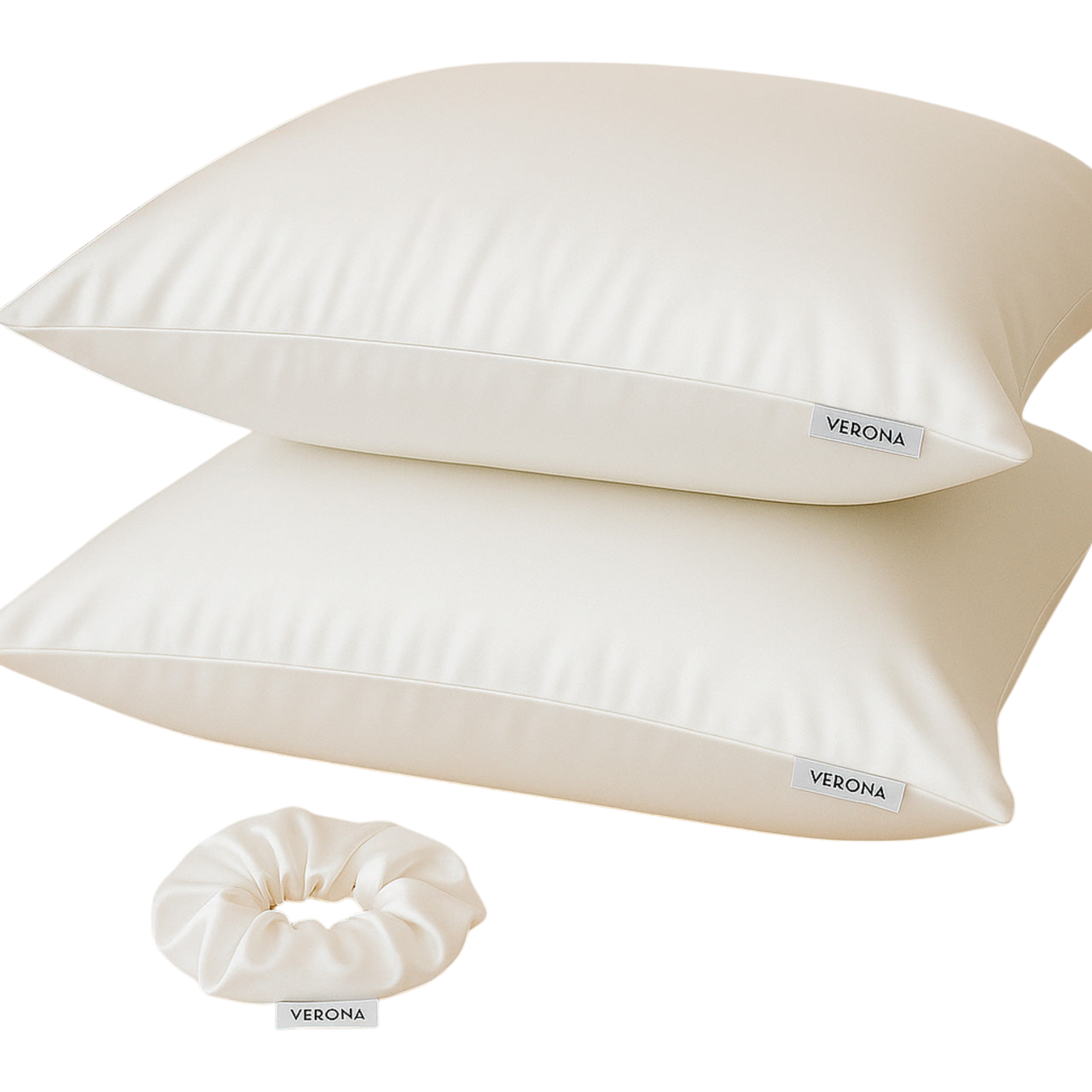 Kit de 2 fundas en satín (68cm x 47cm) mas un scrunchie Verona Lifestyle