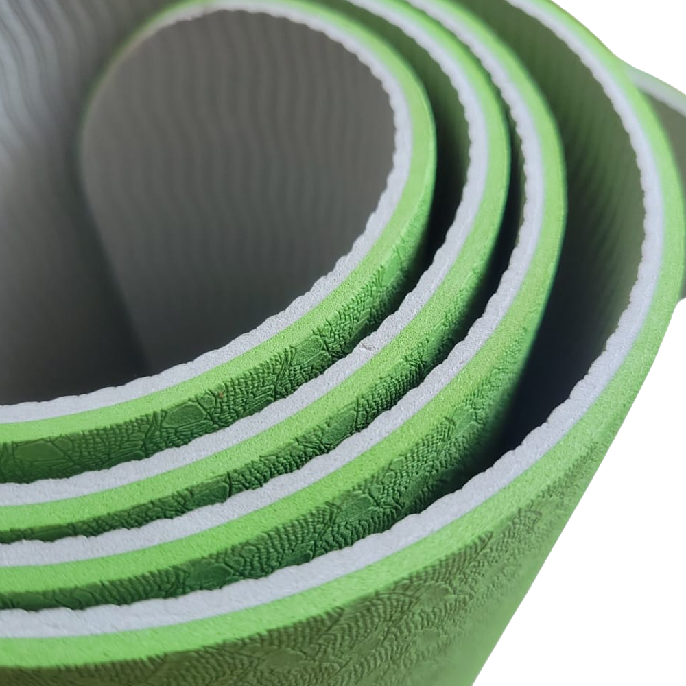 Mat de yoga ecológico – Color verde olivo, 183 x 61 cm y grosor de 0,6 cm